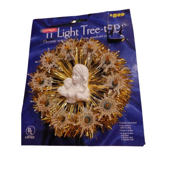T2 Vintage Joy Brite 10 Light Tree Topper On Package with All Purpose Bows - Picture 5 of 6